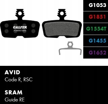 Okładziny hamulcowe Galfer FD455 AVID/SRAM