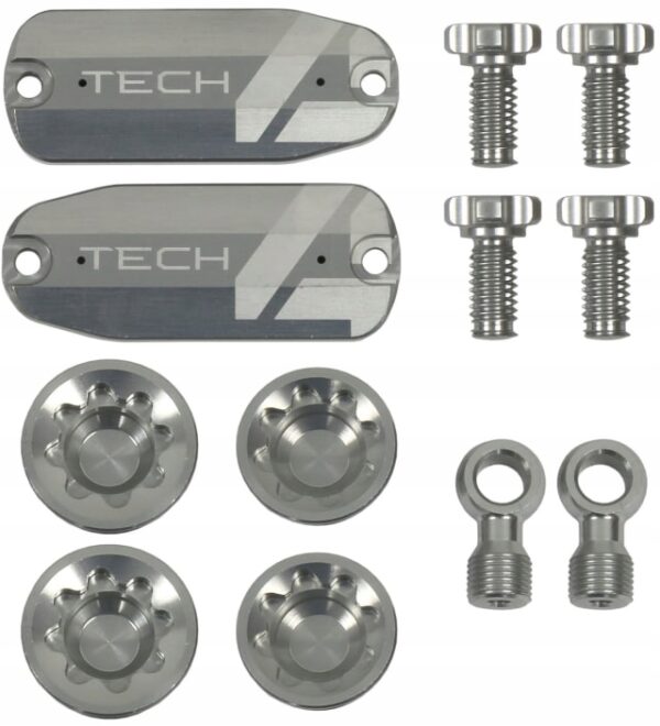 ZESTAW PERSONALIZACJI DO HAMULCA Tech 4 V4 Customisation Kit SREBRNY