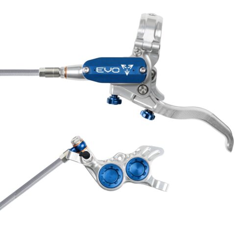 HAMULEC Tech 4 EVO GR4 – Silver/Blue – Stalowy oplot - PREORDER