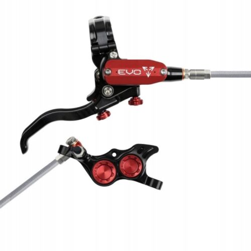 Komplet Hamulców Hope Tech 4 EVO GR4 Przód + Tył – Black/Red Oplot Stalowy