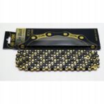 Łańcuch jednorzędowy IZUMI JET - BLACK/GOLD 1/2 x 1/8” 116L FIX OSTRE JAPAN