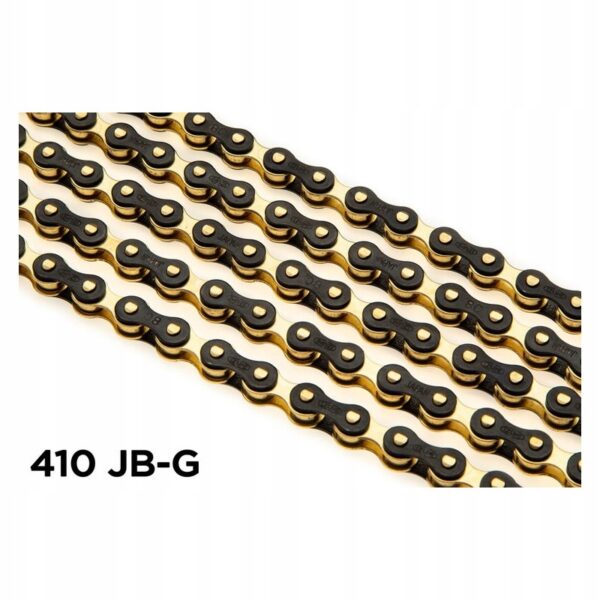 Łańcuch jednorzędowy IZUMI JET - BLACK/GOLD 1/2 x 1/8” 116L FIX OSTRE JAPAN